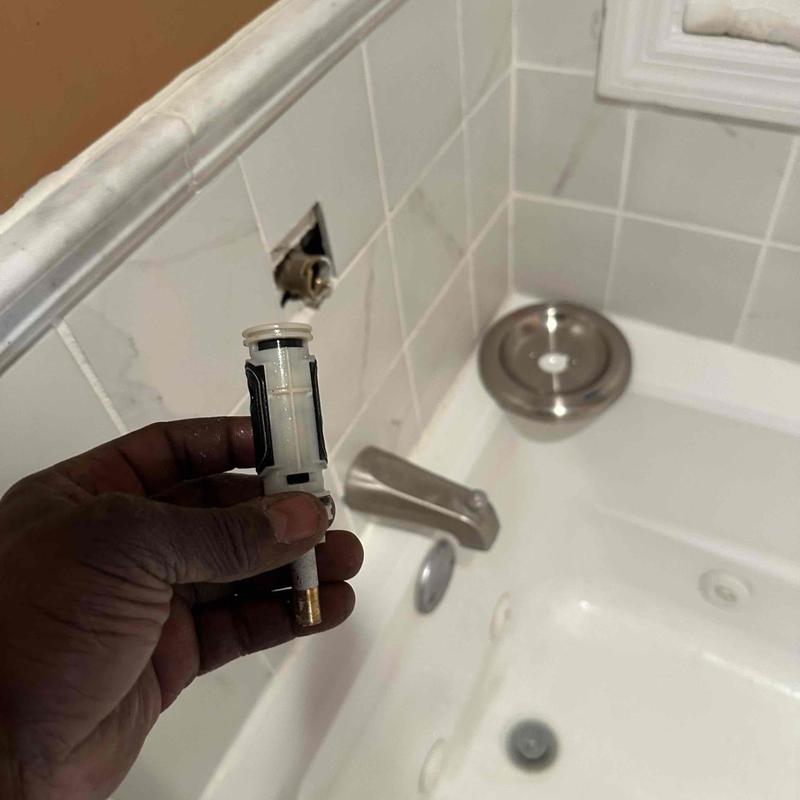 Shower cartridge replacement for running tub faucet