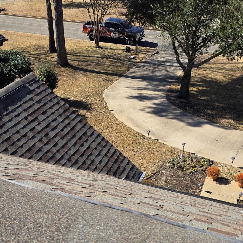 Asphalt shingle roof inspection after hail storm