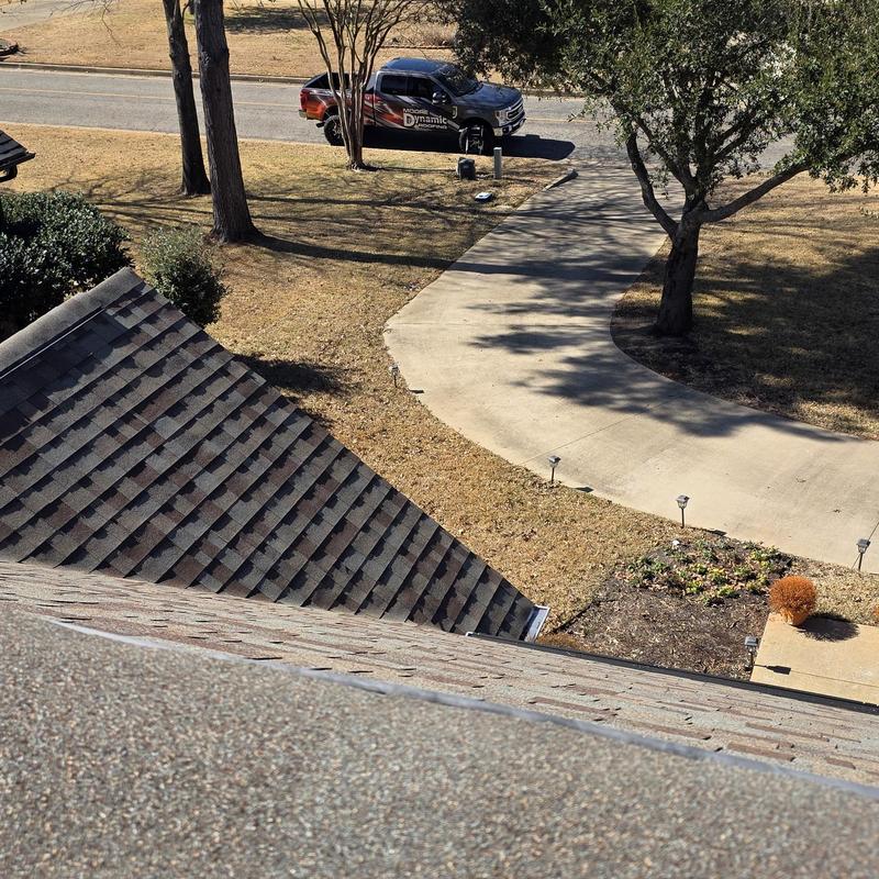 Asphalt roof shingles with hail damage inspection