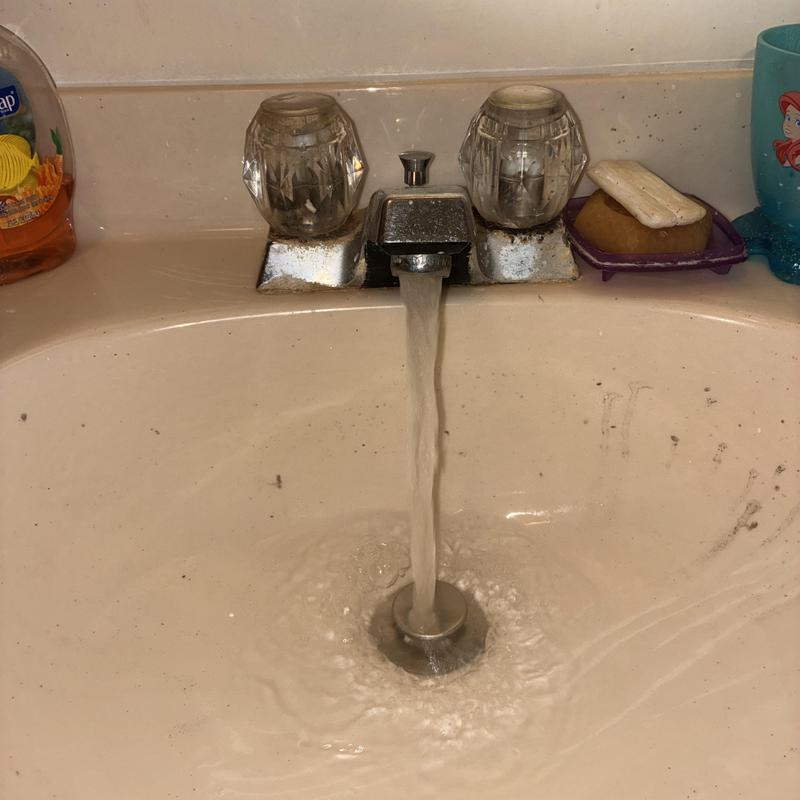 Basin sink faucet with running water and soap dish