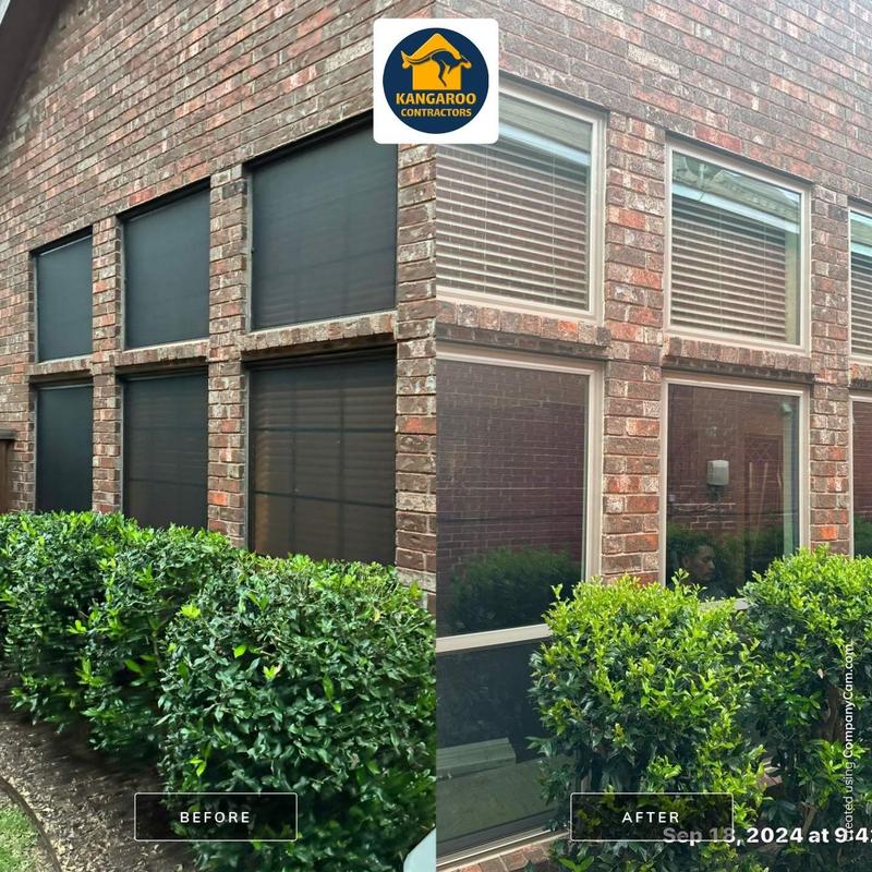 Vinyl energy-efficient Burris windows installation before after