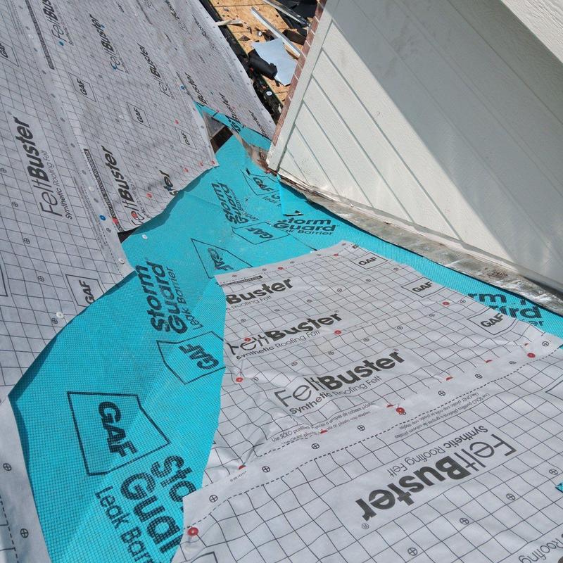 GAF StormGuard leak barrier with FeltBuster synthetic felt