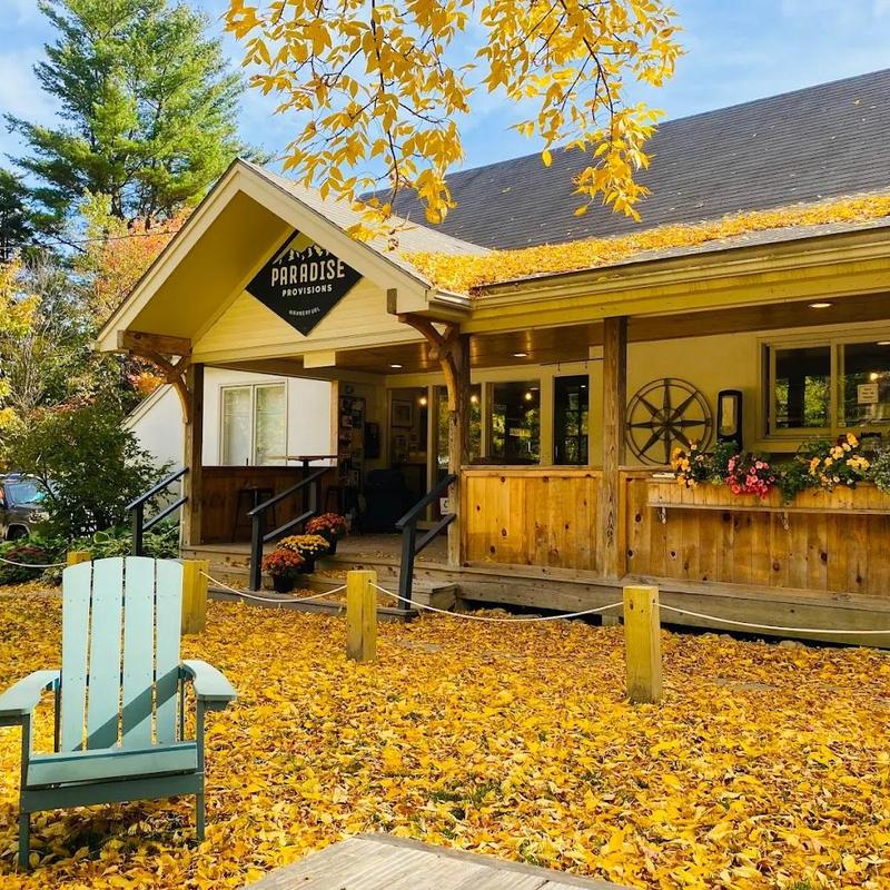 Asphalt shingle roof on Paradise Deli building