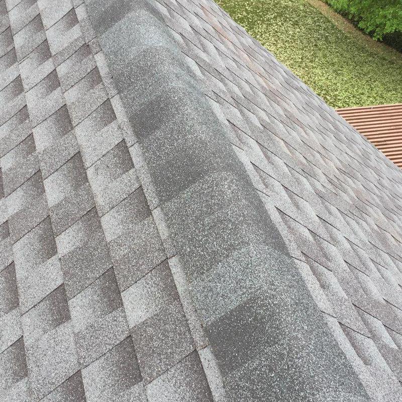 GAF Armorshield II hail resistant charcoal shingles on roof