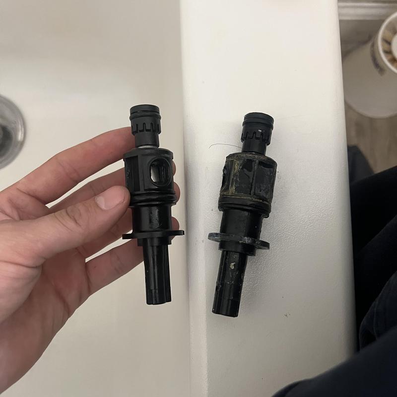 Price Pfister shower valve cartridges, old and new replacements