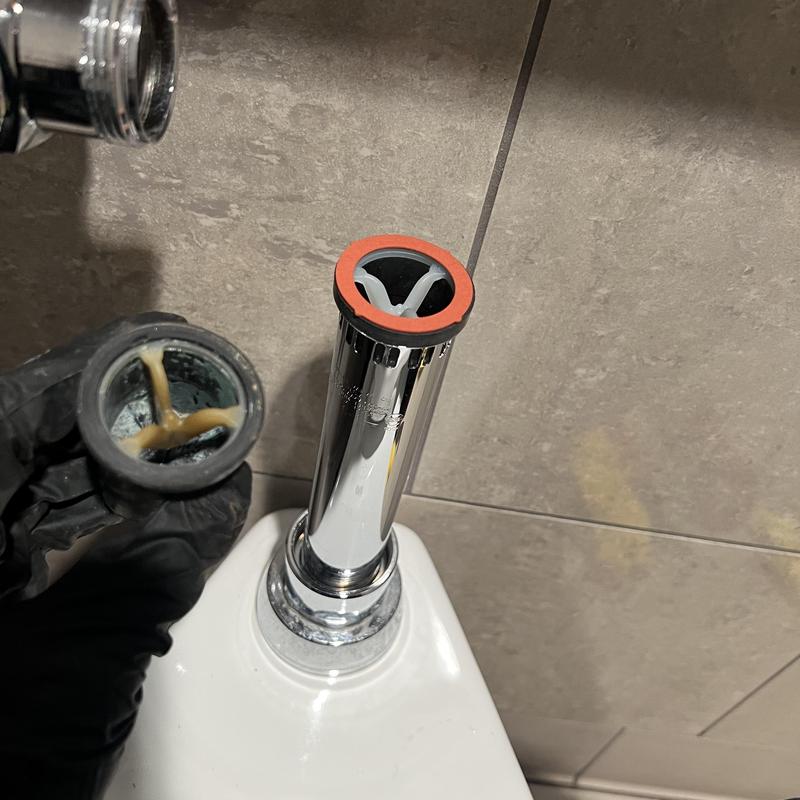 Toilet valve with new vacuum breaker installation