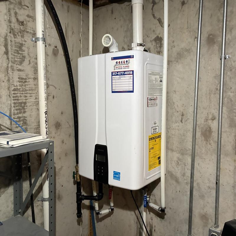 Tankless water heater with flush and inspection setup