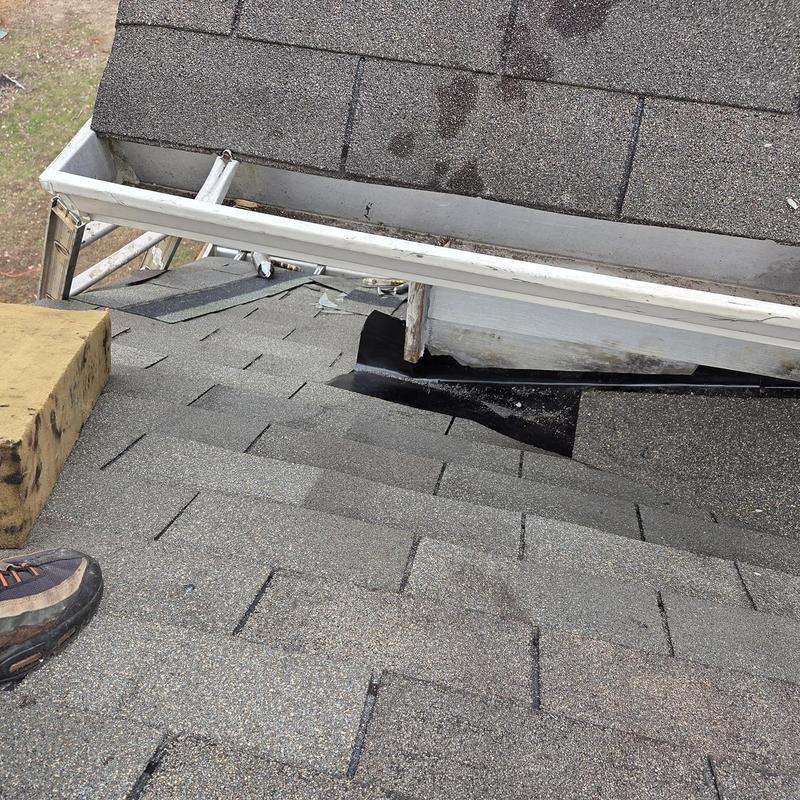 Dead valley flashing installation on shingle roof
