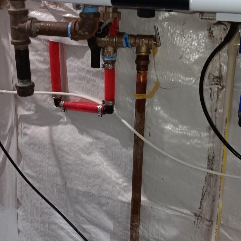 Navian tankless water heater pipe connections