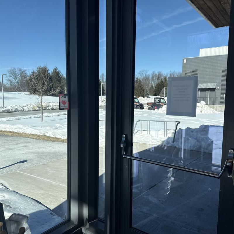 Sewer pipe ice clog causing backup in snowy area