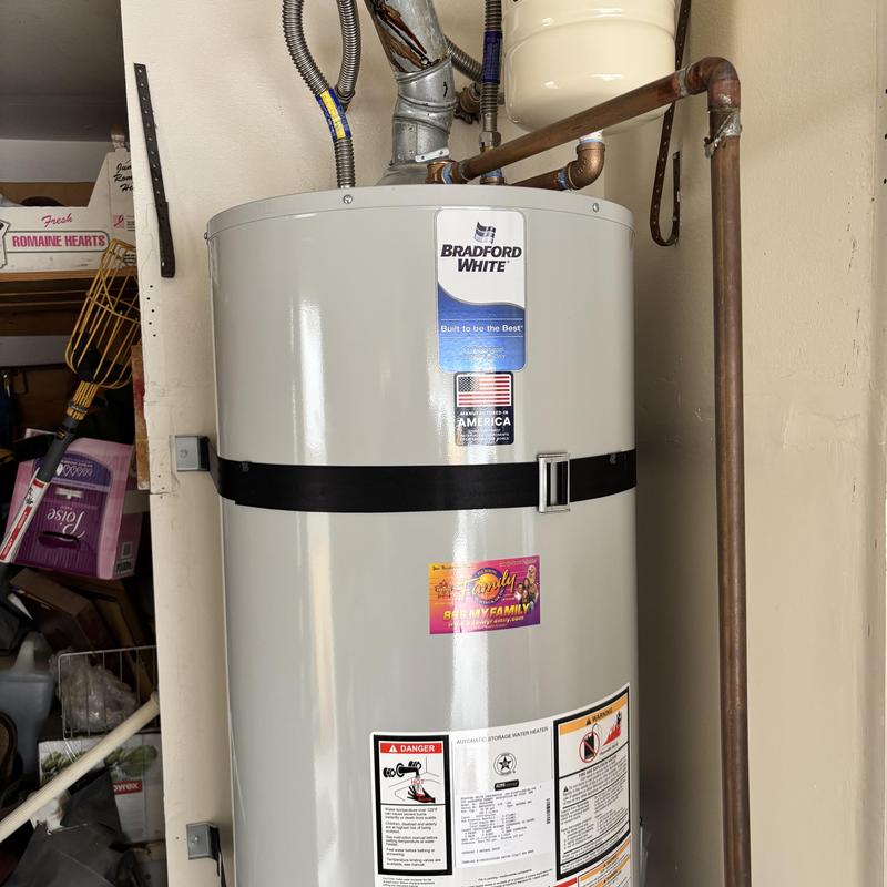 Bradford White 50-gal natural gas water heater installation