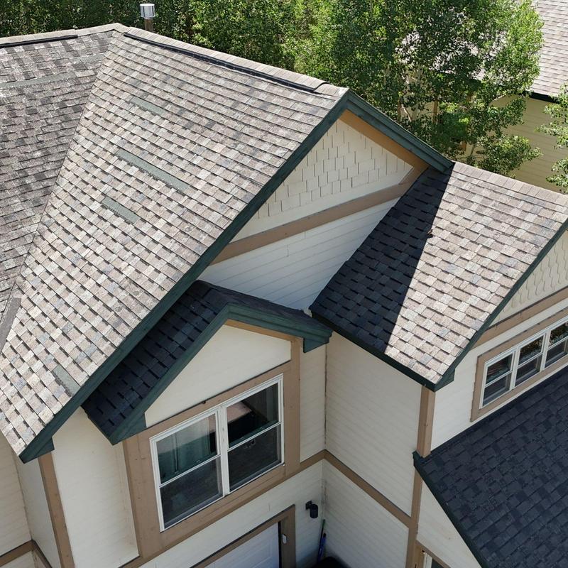Asphalt shingle roof with heat tape inspection