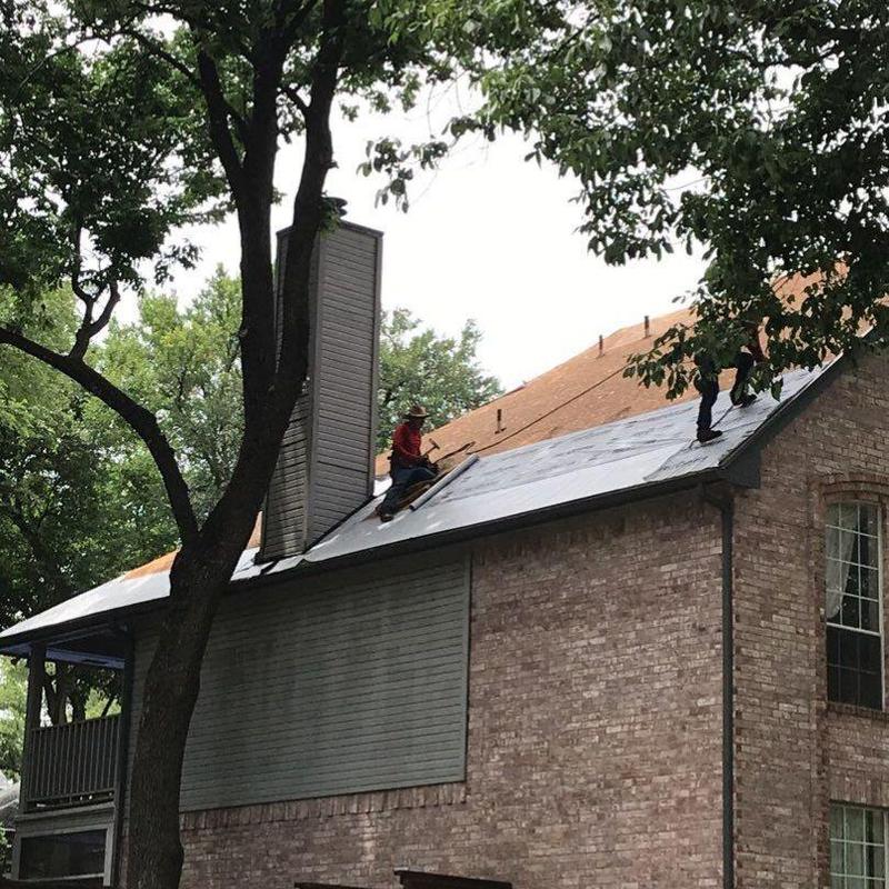 GAF StormGuard underlayment installation on roof deck