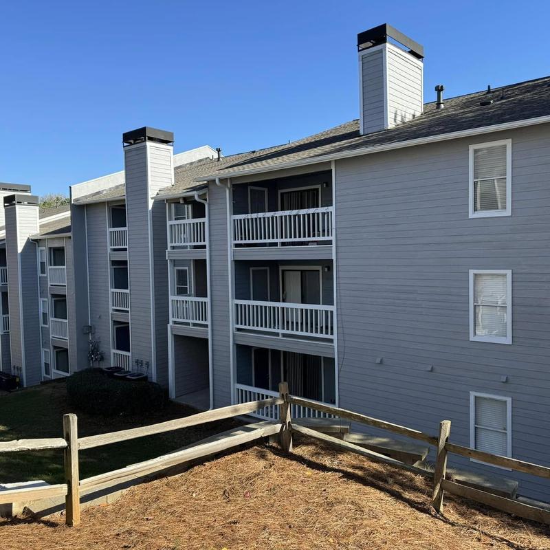 Apartment building roof replacement after fire in Marietta GA