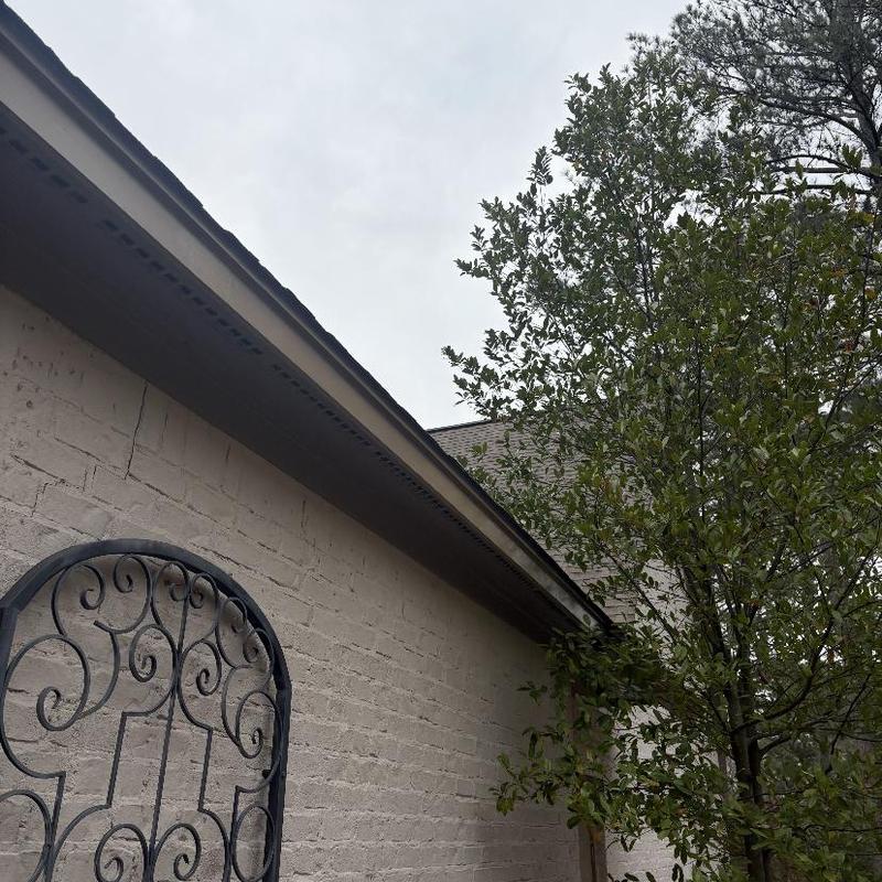 Soffit and fascia board replacement on brick wall Soffit and fascia board replacement on brick wall