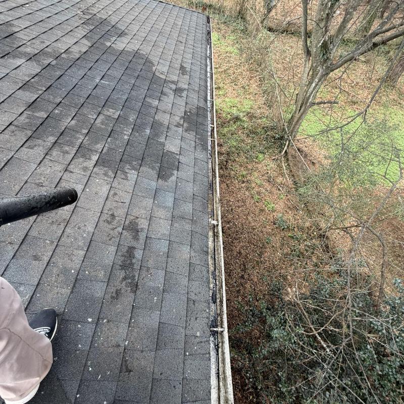 Roof shingles and gutter edge debris cleaning in Loganville