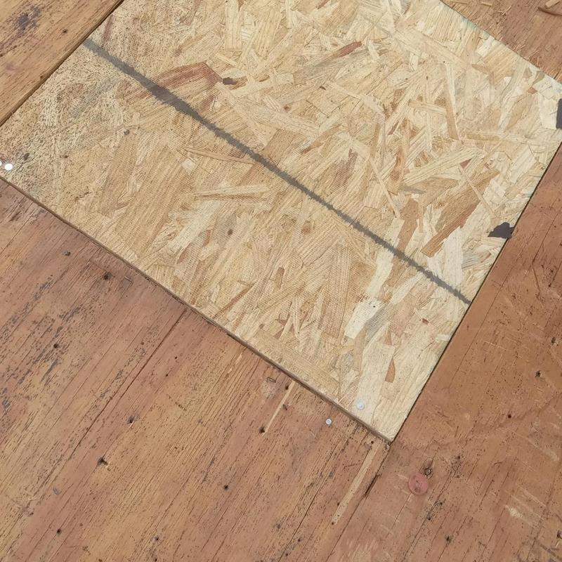 Roof decking replacement with plywood panels