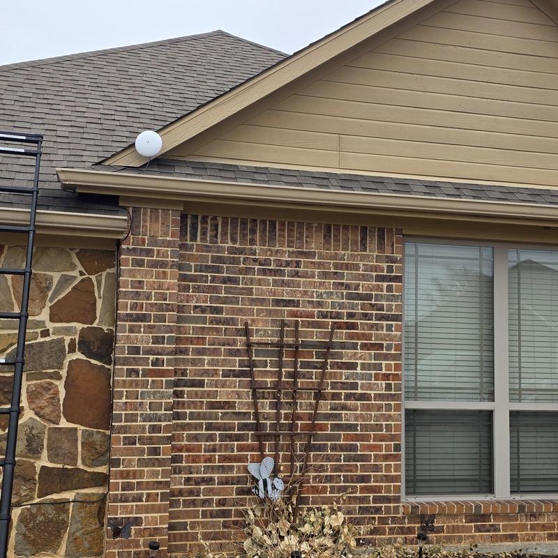 Asphalt shingle roof with hail and wind damage in Terrell, TX