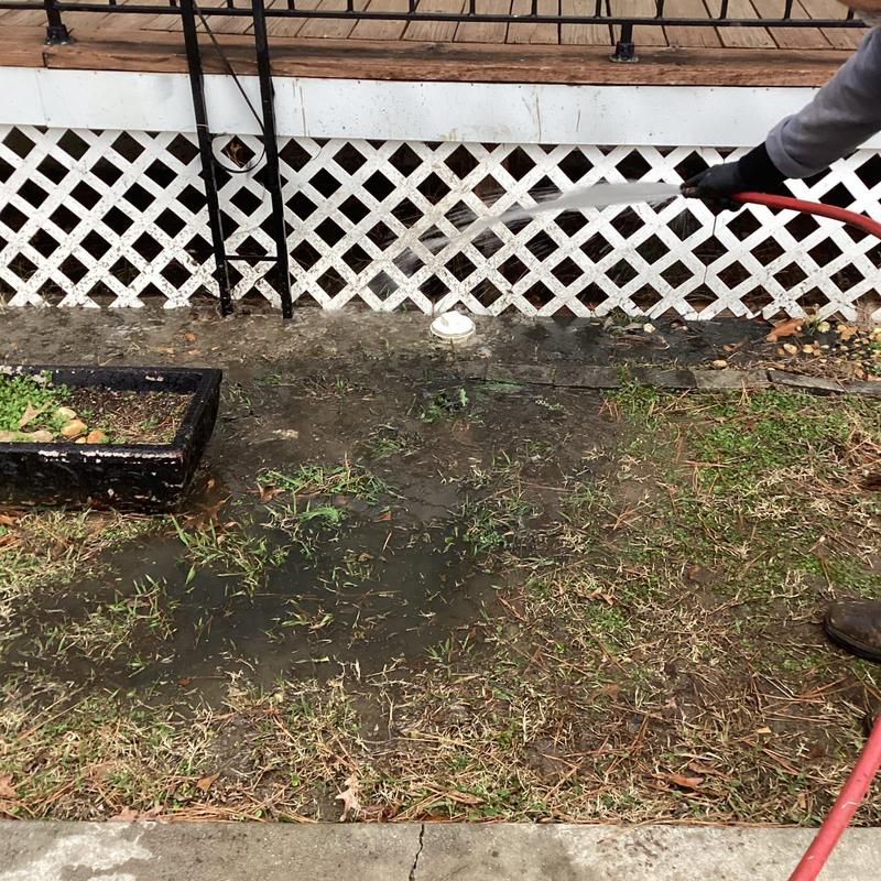 Clean out valve jetting water in front yard