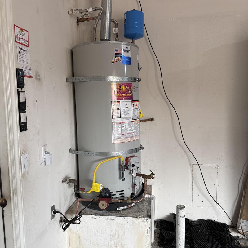 75-gallon propane water heater with expansion tank