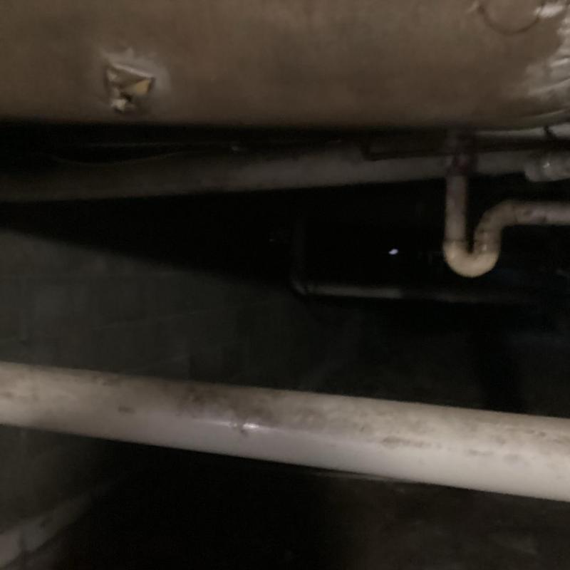 Copper water line under residential property in crawlspace