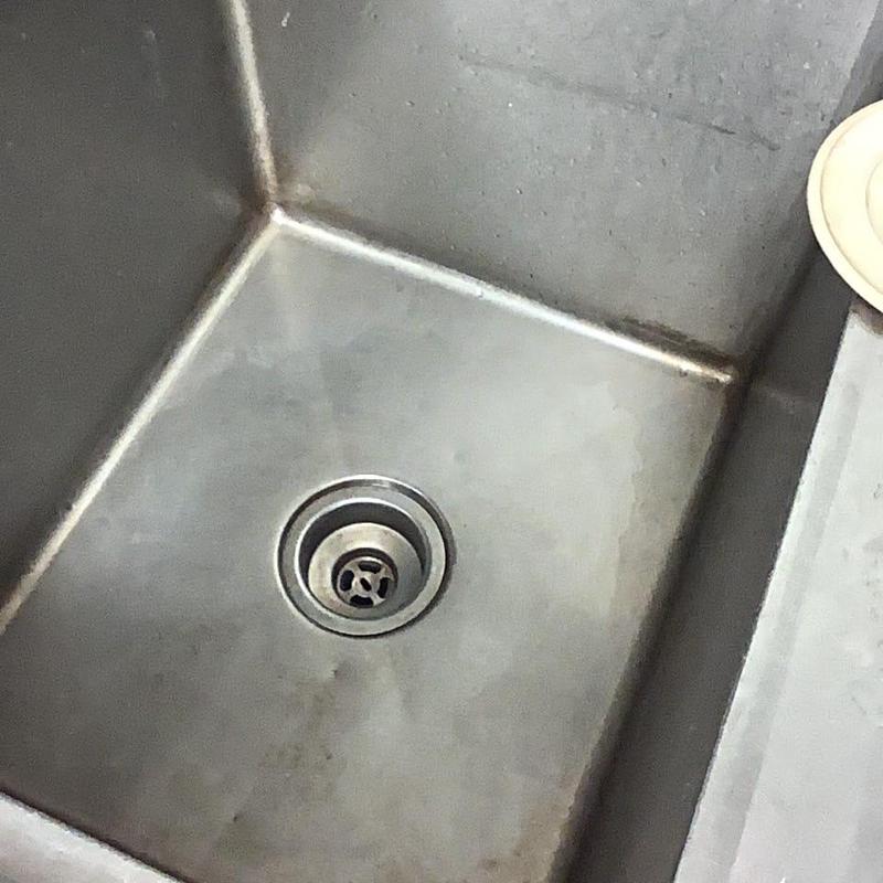 Stainless steel sink drain with main sewer line connection
