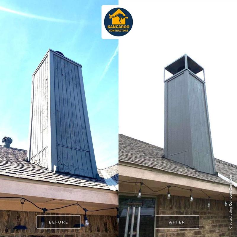 Chimney chase siding replacement and trim upgrade Chimney chase siding replacement and trim upgrade