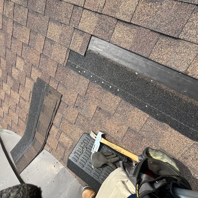 Roof shingles with hail damage inspection tools