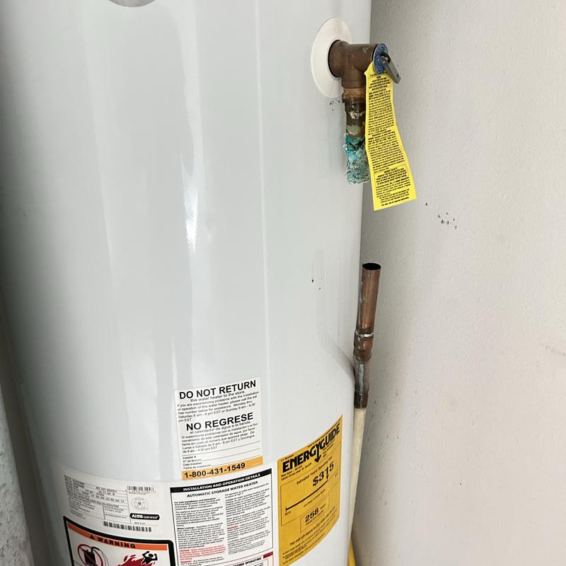 Water heater T&P drain line with copper piping