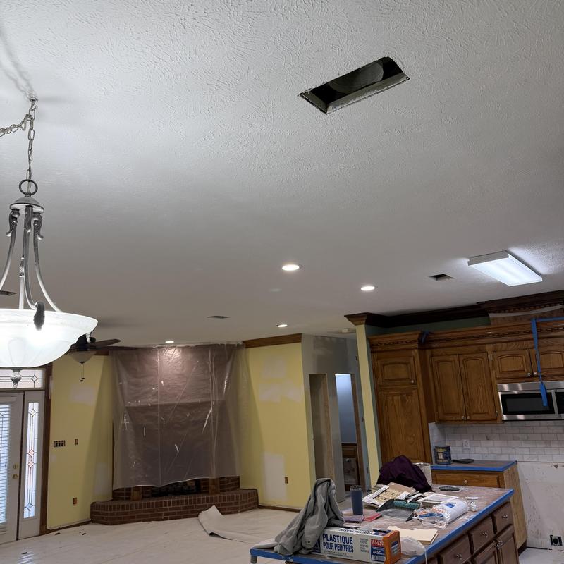 Ceiling texture and paint with kitchen cabinets Ceiling texture and paint with kitchen cabinets