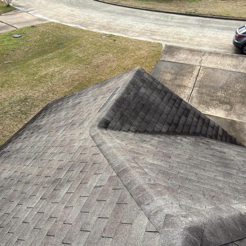 Asphalt shingle roof ridge inspection and condition assessment