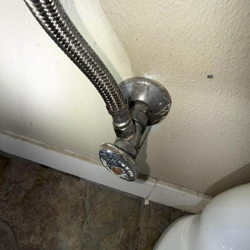 Toilet shut-off valve and supply line installation