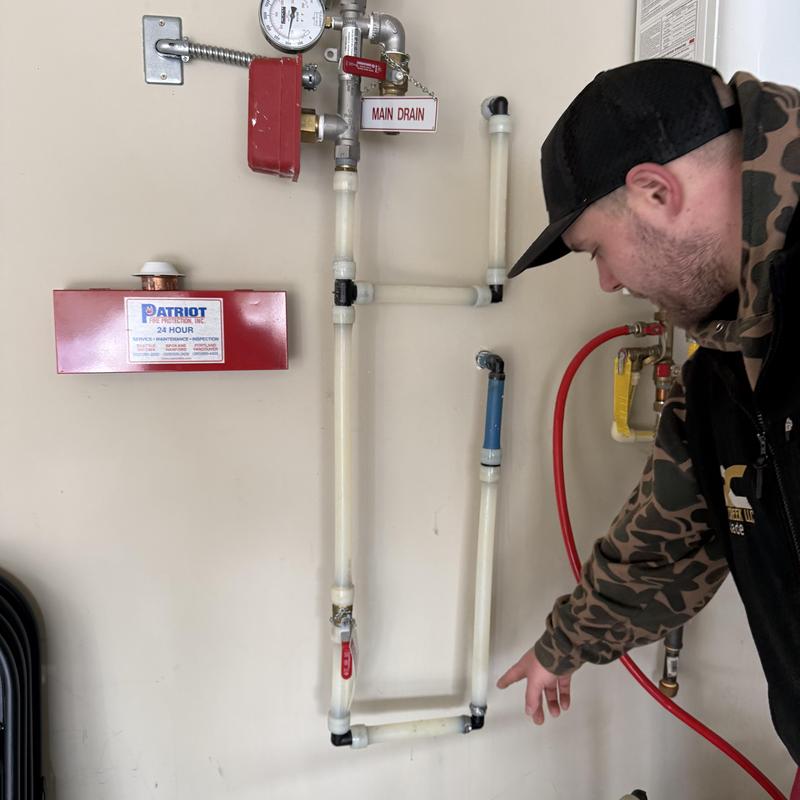 Pressure reducing valve with piping reroute and testing