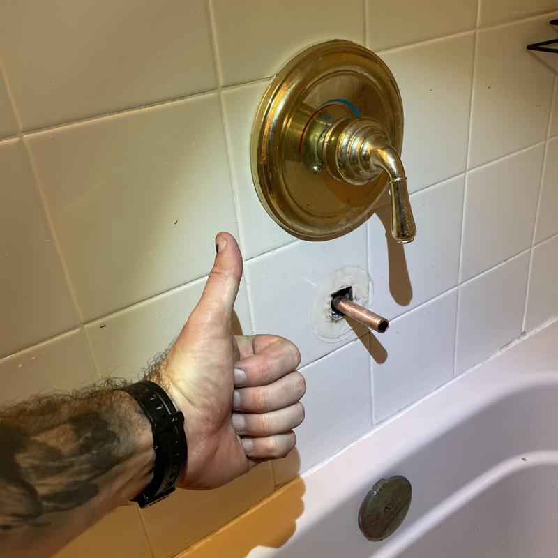 Magnum cartridge single-handle valve installation tub wall