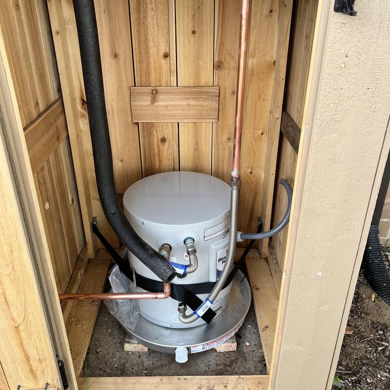 10-gallon electric water heater with new copper piping 10-gallon electric water heater with new copper piping