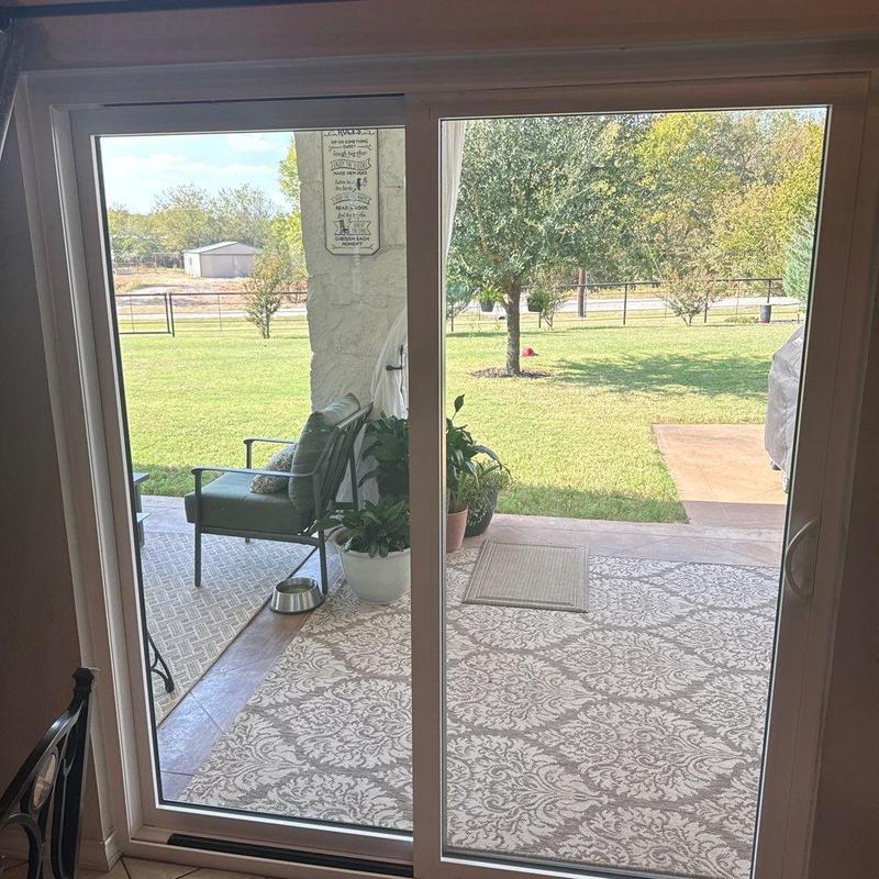 Vinyl sliding glass door with low-E argon glass