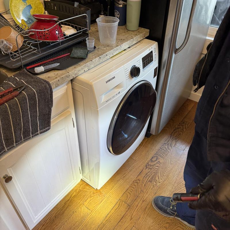 Washing machine supply line installed and tested