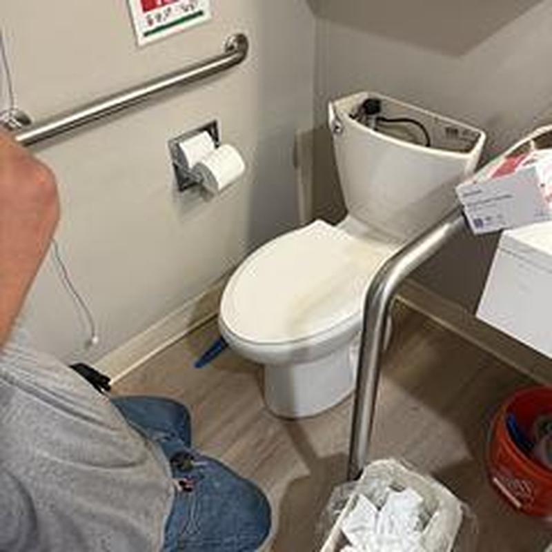 Toilet flange replacement with new wax ring and bolts