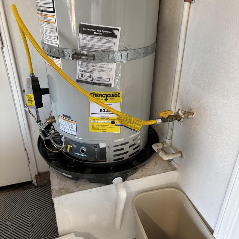 Bradford White 50 gal water heater with gas line flex