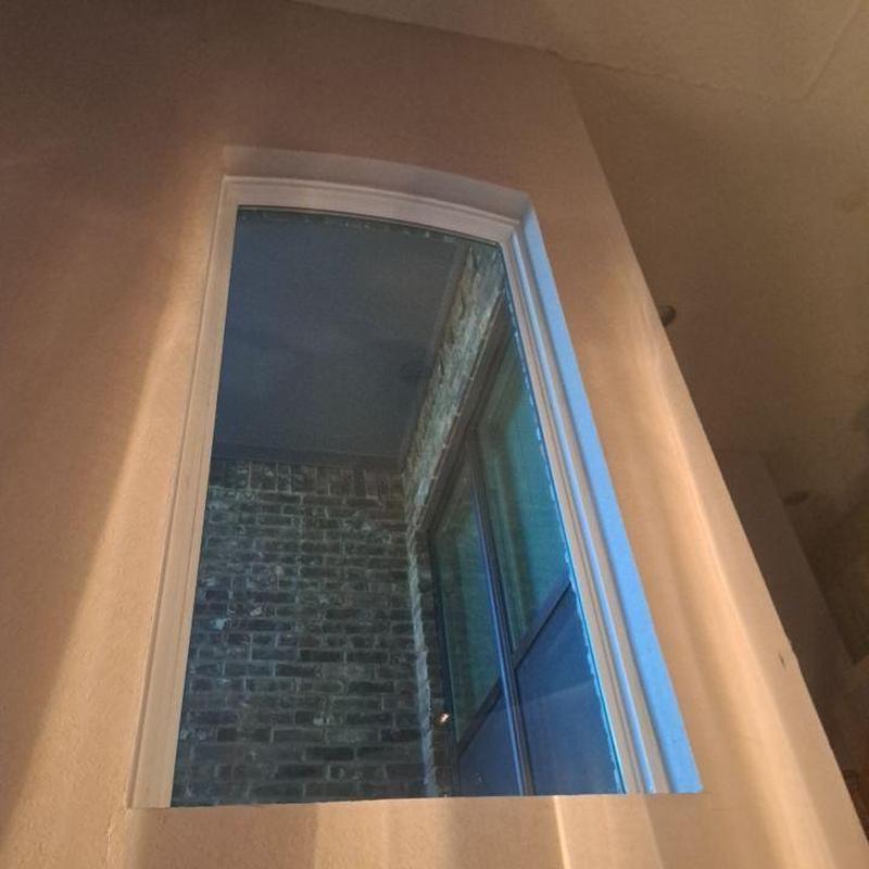 Vinyl window with low e glass and bronze frame