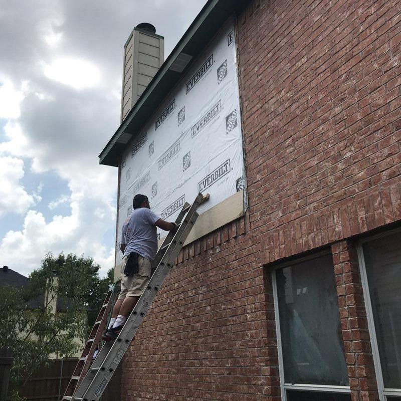 LP SmartSide siding installation with vapor barrier LP SmartSide siding installation with vapor barrier