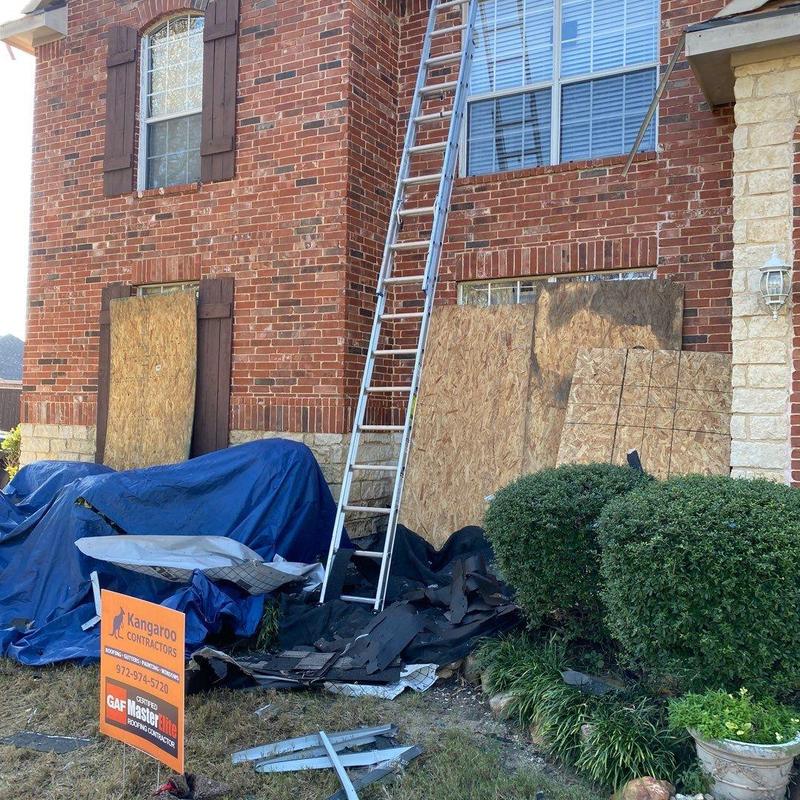 GAF Timberline HDZ shingle roof replacement with window boards