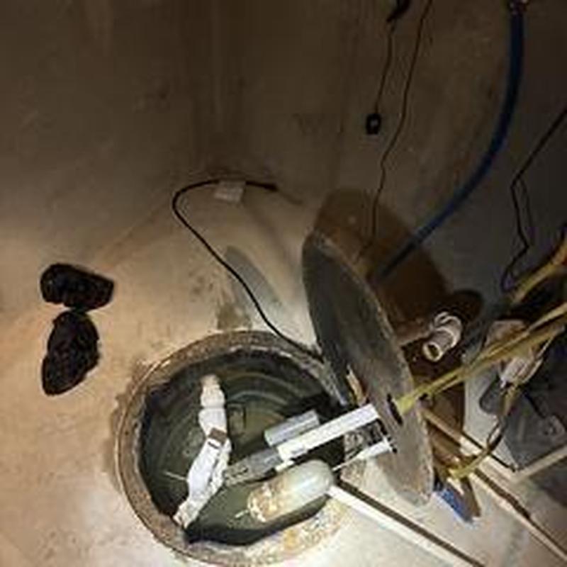 Zoller M63 primary sump pump installation in basement