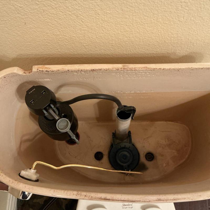 Toilet tank fill valve and flapper installation