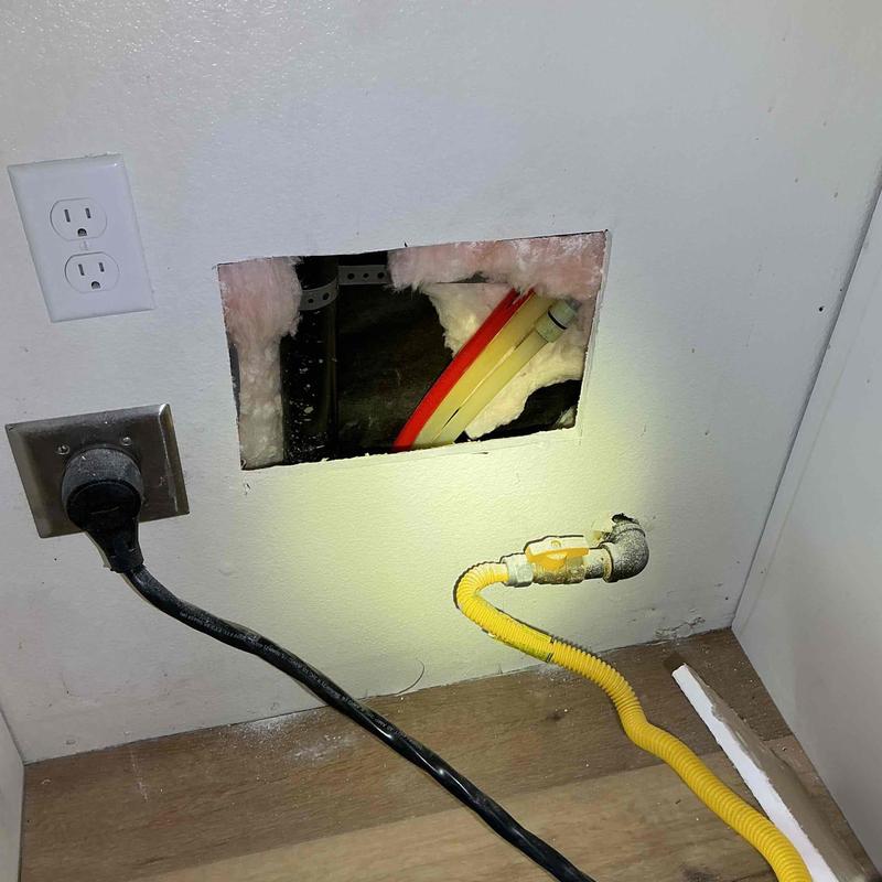 12-inch hose bib with plumbing access hole