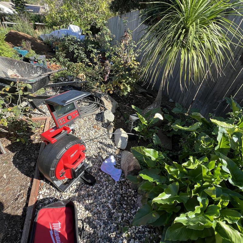 ABS house sewer line camera inspection in yard