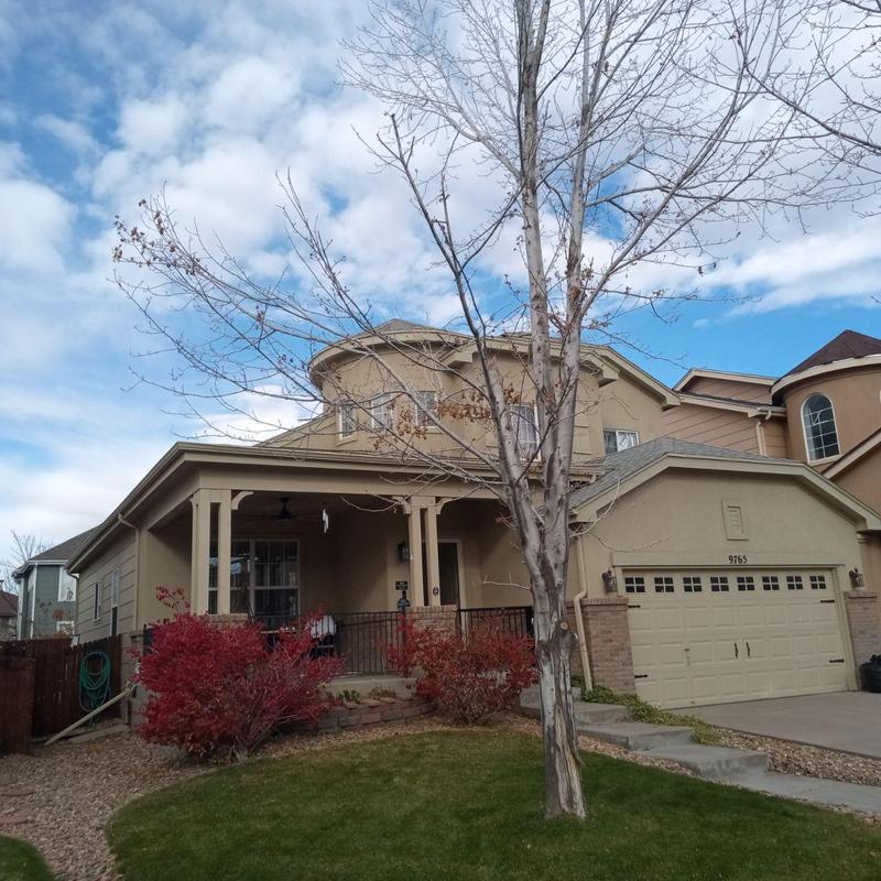 Roof hail damage inspection on residential home Roof hail damage inspection on residential home