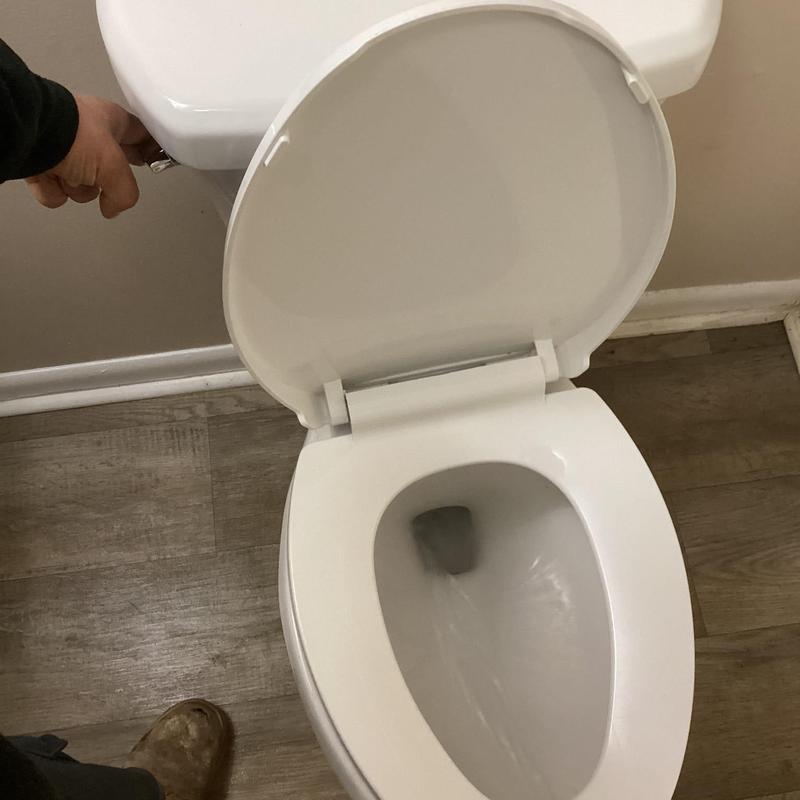 Toilet mainline clearing with cable machine and jetter