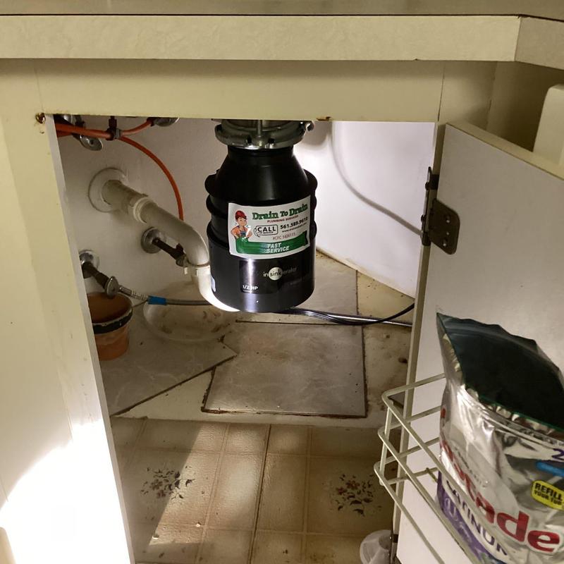 Badger 5 garbage disposal installed under sink