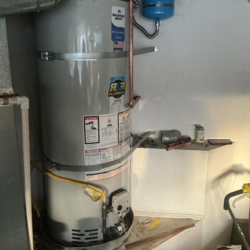 Bradford White 50-gallon natural gas water heater installation
